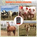 Électrificateur 20 km, 5,5 J, écran LCD, contrôleur bétail 12 V – 5