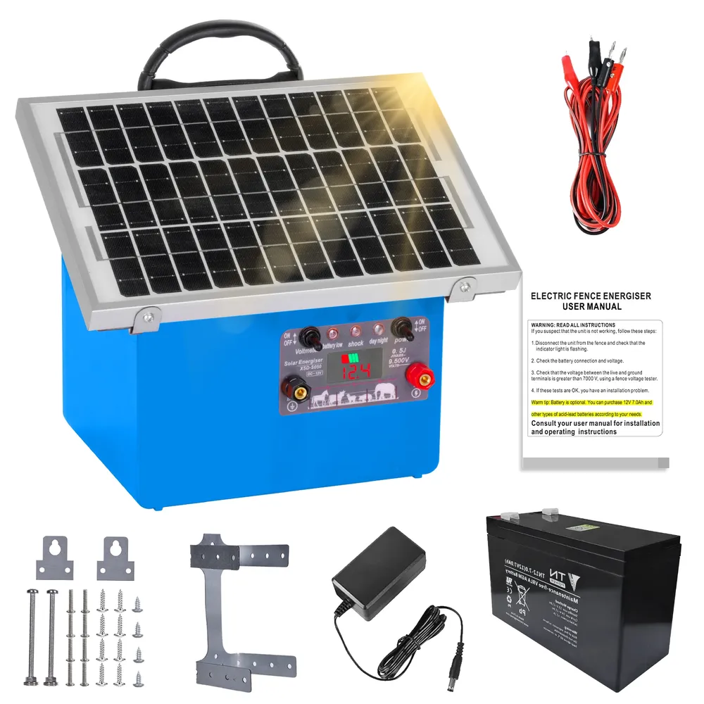 Électrificateur solaire 32 km, faible impédance, 9500 V