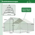 Enclos métal poules avec verrou et toit PE – Couleur 3x4m-With Ladder