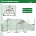 Enclos métal poules avec verrou et toit PE – Couleur 3x6m-With Ladder