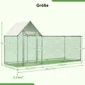 Enclos métallique 3x1,5m avec serrure et couverture PE – 2