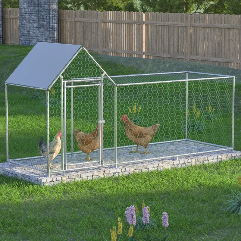 Enclos métallique 3x1,5m avec serrure et couverture PE