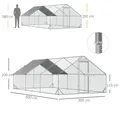 Enclos poulailler 6x3 m acier galvanisé – 6