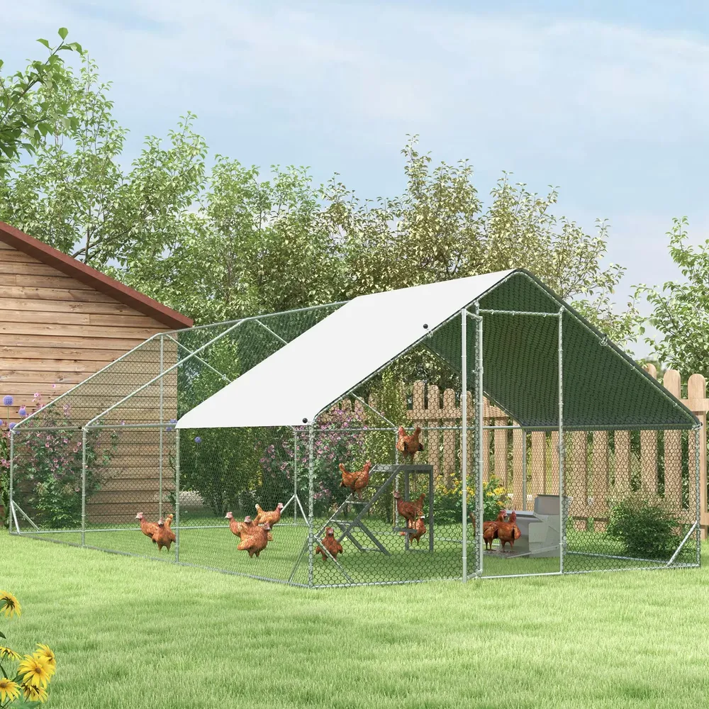 Enclos poulailler 6x3 m acier galvanisé