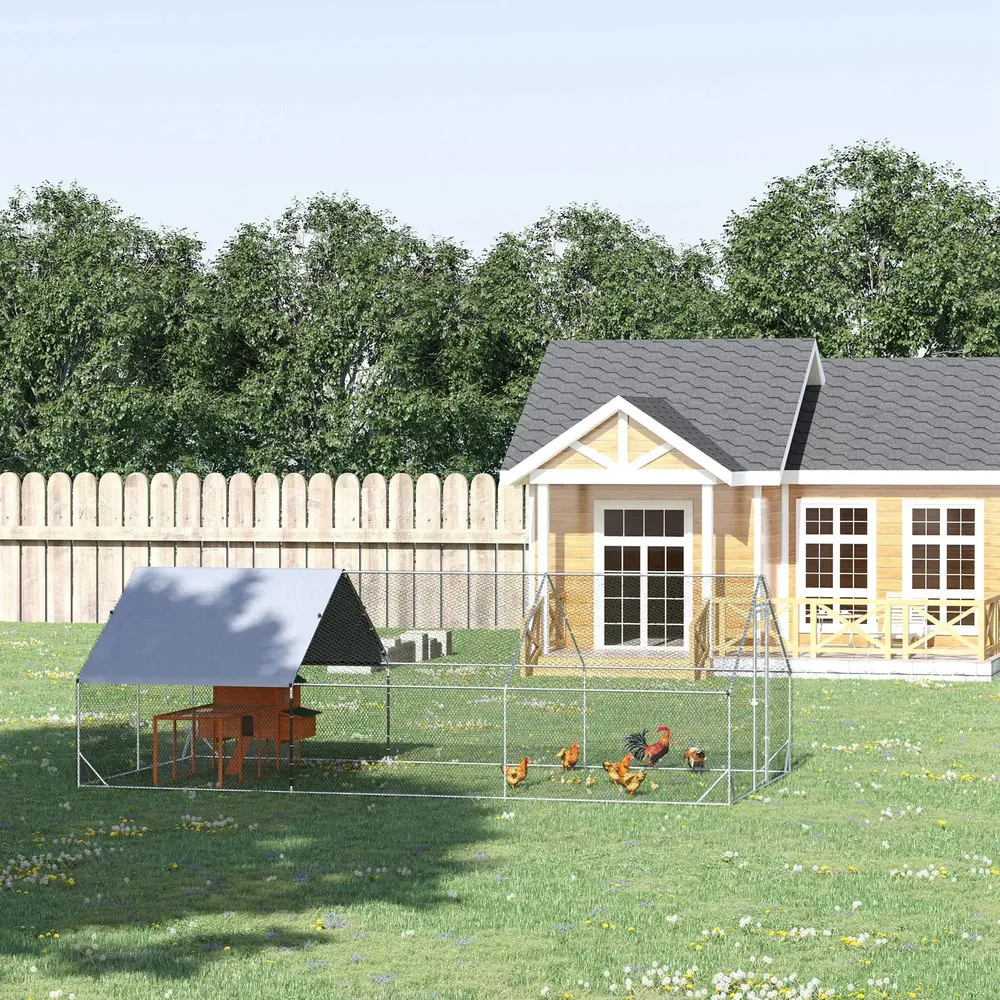Enclos poulailler 6x3 m acier galvanisé
