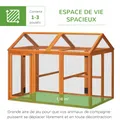 Enclos poulailler bois 140 x 88,5 x 106 cm orange – 3