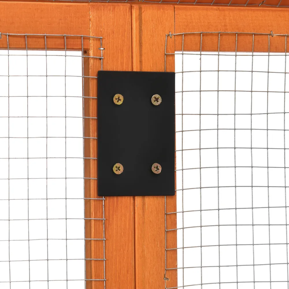 Enclos poulailler bois 140 x 88,5 x 106 cm orange
