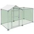 Enclos poulailler extérieur avec toit PE et grillage – Couleur 2X1M
