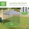 Enclos poulailler extérieur grillagé de 5 m² couvert – 5