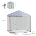 Enclos poulailler extérieur grillagé de 5 m² couvert – 6