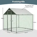 Enclos poulets 2x2x2 m avec verrou et couverture – 4