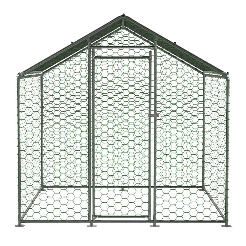 Enclos poulets 2x2x2 m avec verrou et couverture