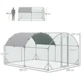 Enclos poulets acier 280 x 380 cm avec toit et porte – 6