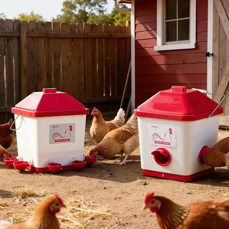 Ensemble abreuvoir et mangeoire automatique 5 gallons volailles