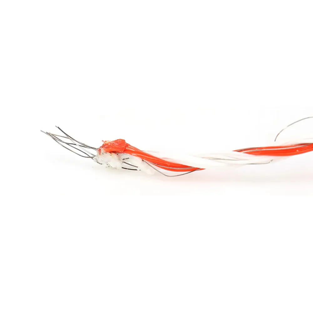 Fil de clôture 500 m blanc/rouge corde conductrice acier inoxydable