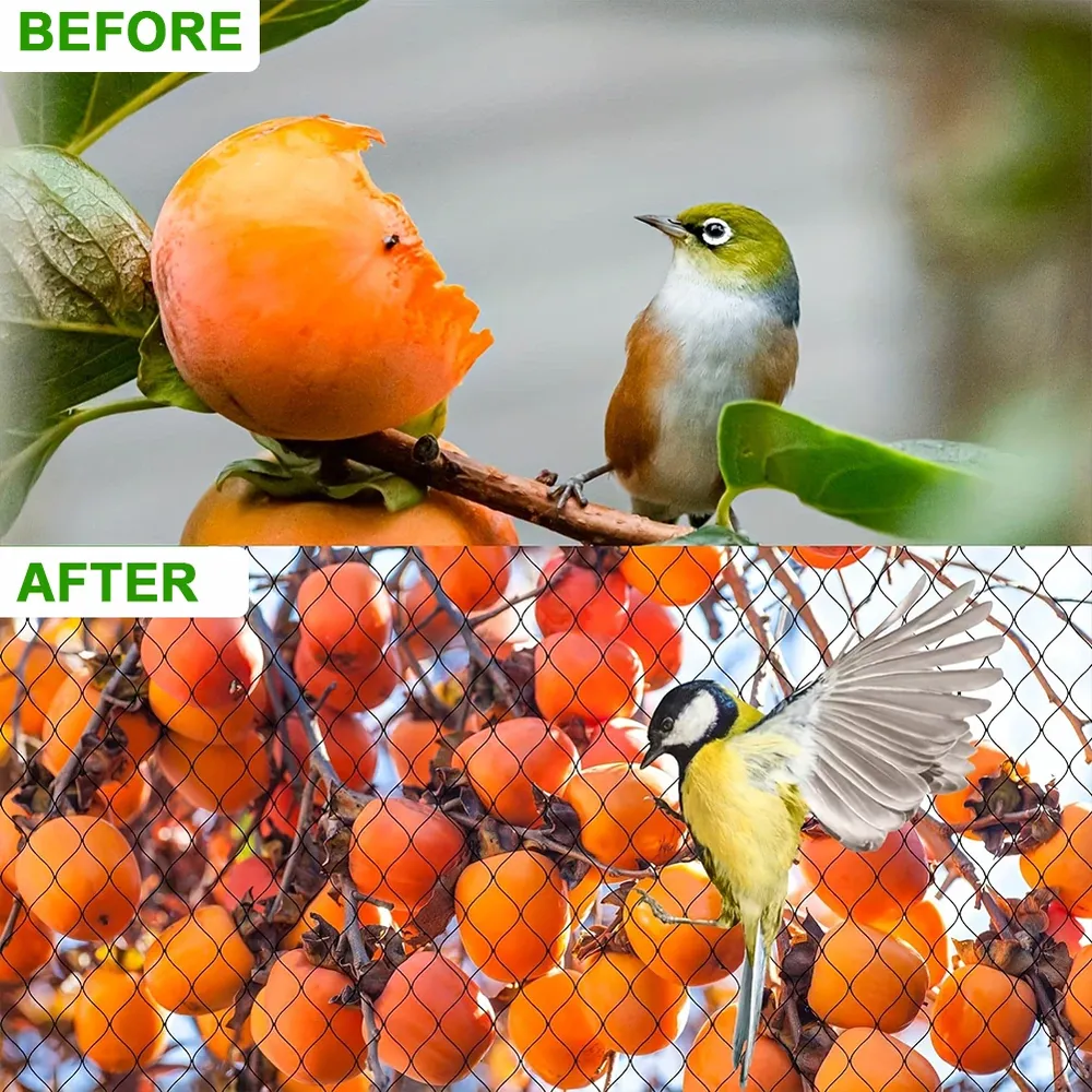 Filet anti-oiseaux en nylon pour jardin et volailles