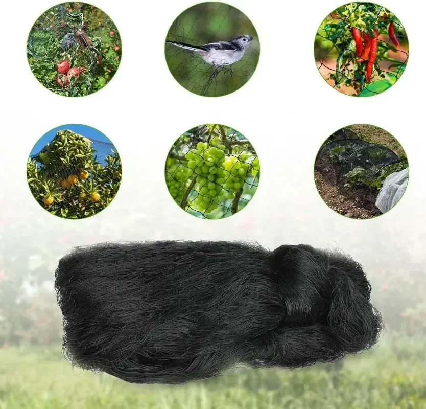 Filet anti-oiseaux en nylon pour verger et poulailler
