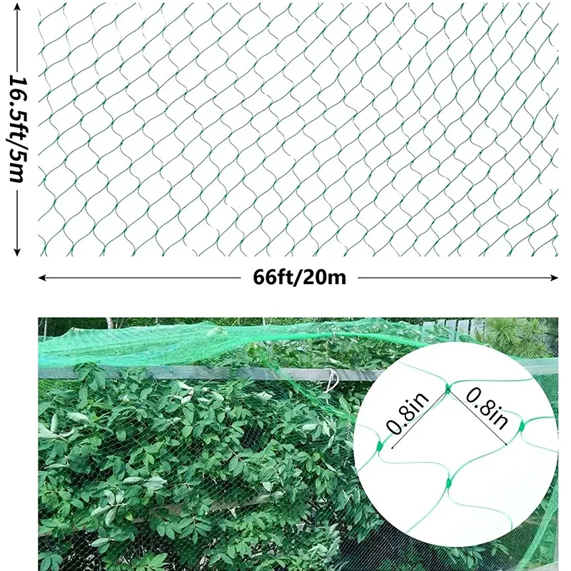 Filet de protection anti-oiseaux pour plantes et arbres fruitiers