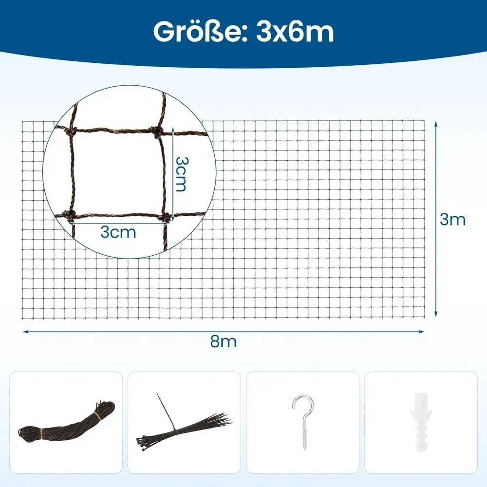 Filet de sécurité en PEHD pour balcon et jardin