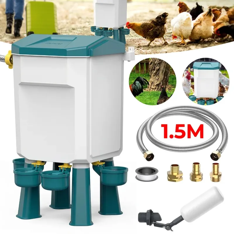 Fontaine à eau automatique grande capacité 7L pour volailles