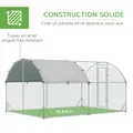 Grand enclos poulailler 10,64 m² toit anti-UV – 5