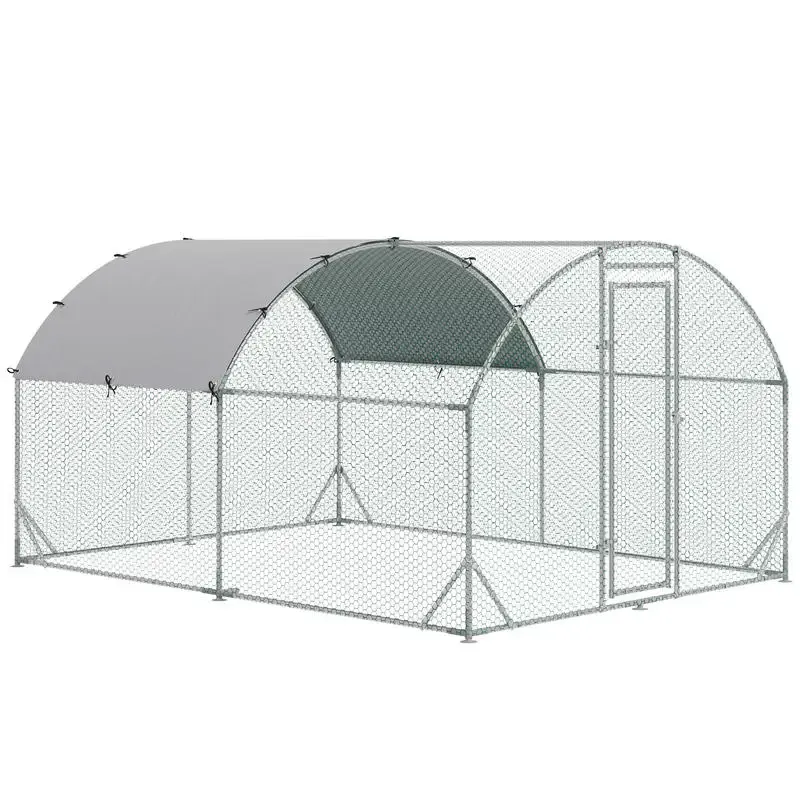 Grand enclos poulailler 10,64 m² toit anti-UV
