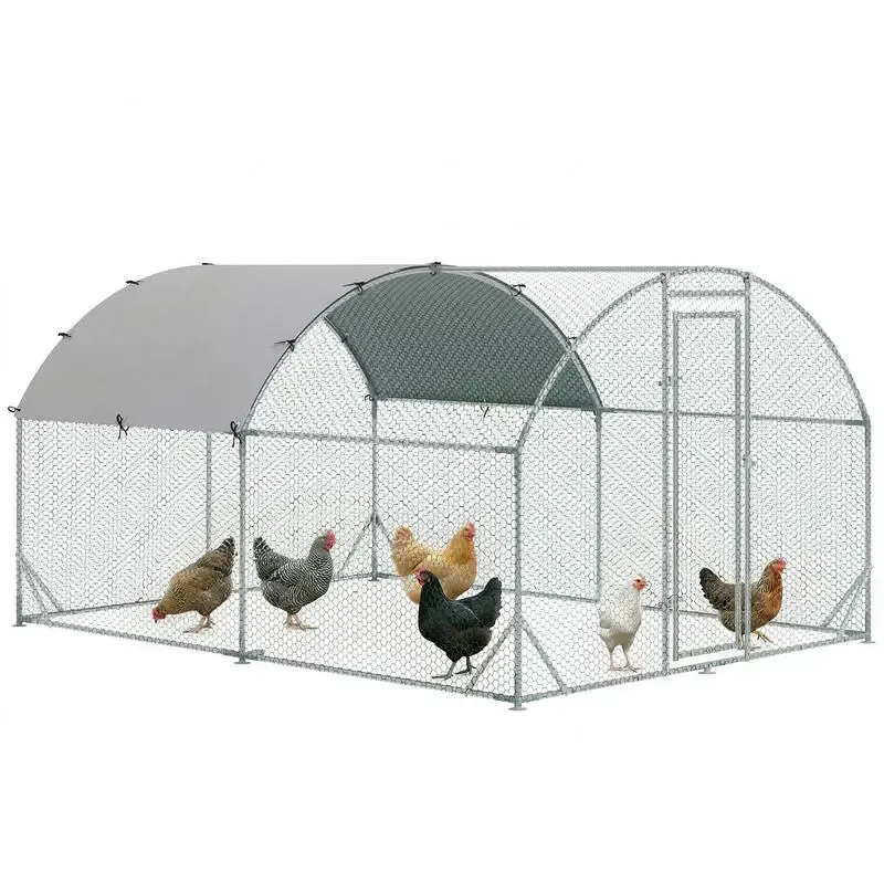 Grand enclos poulailler 10,64 m² toit anti-UV