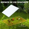 Grand enclos poulailler 5,1 m² avec couverture anti-UV – 4