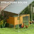 Grand enclos poulailler 5,1 m² avec couverture anti-UV – 5