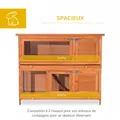 Grand poulailler bois 2 étages 120 x 48 x 100 cm – 6