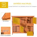 Grand poulailler bois 2 étages 120 x 48 x 100 cm – 7