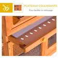 Grand poulailler bois 2 étages 120 x 48 x 100 cm – 8