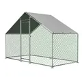 Grand poulailler métallique avec toit anti-UV et porte – 1