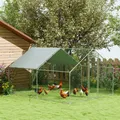Grand poulailler métallique avec toit anti-UV pour 10-15 poules – 2