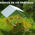 Grand poulailler métallique avec toit anti-UV pour 10-15 poules – 3