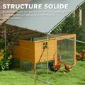 Grand poulailler métallique avec toit anti-UV pour 10-15 poules – 4