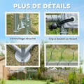 Grand poulailler métallique avec toit anti-UV pour 10-15 poules – 5