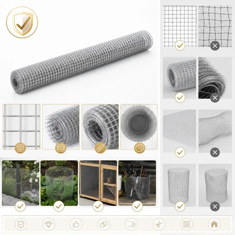 Grillage acier volière et jardin 10x1,5m