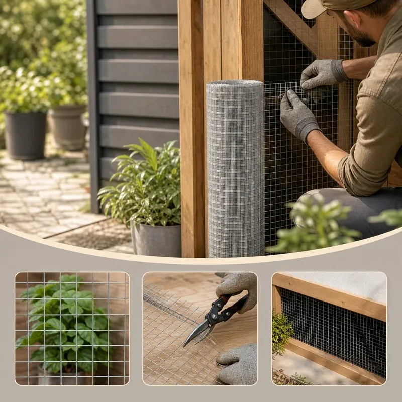 Grillage acier volière et jardin 10x1,5m