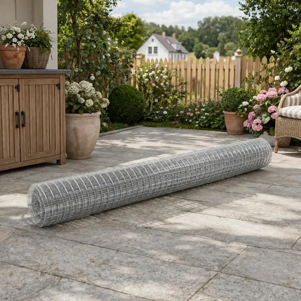 Grillage galvanisé 25 x 1,5 m pour volailles et lapins