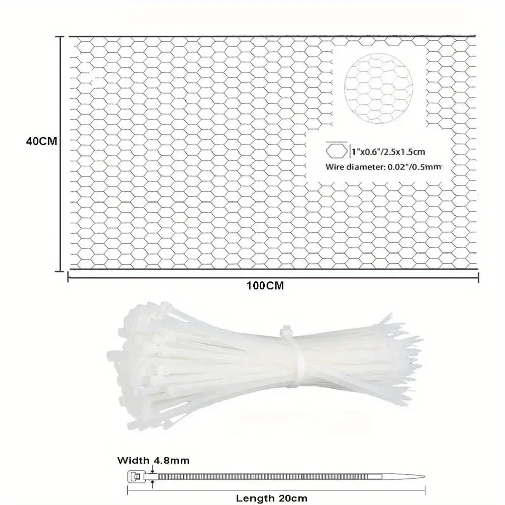 Grillage hexagonal en fil de fer pour clôture de jardin