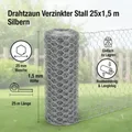 Grillage hexagonal jardin volaille et plantes 25x1,5 m – 3