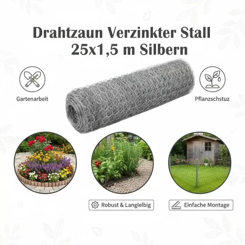 Grillage hexagonal jardin volaille et plantes 25x1,5 m