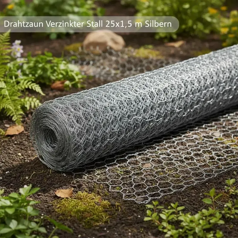 Grillage hexagonal jardin volaille et plantes 25x1,5 m