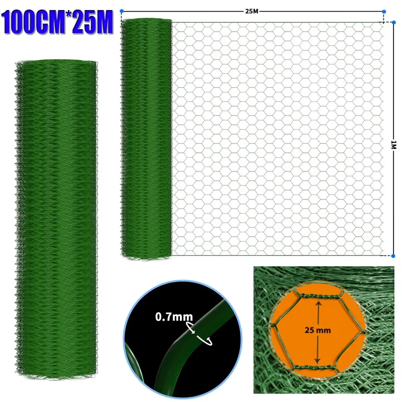 Grillage hexagonal PVC jardin et volaille 100 cm