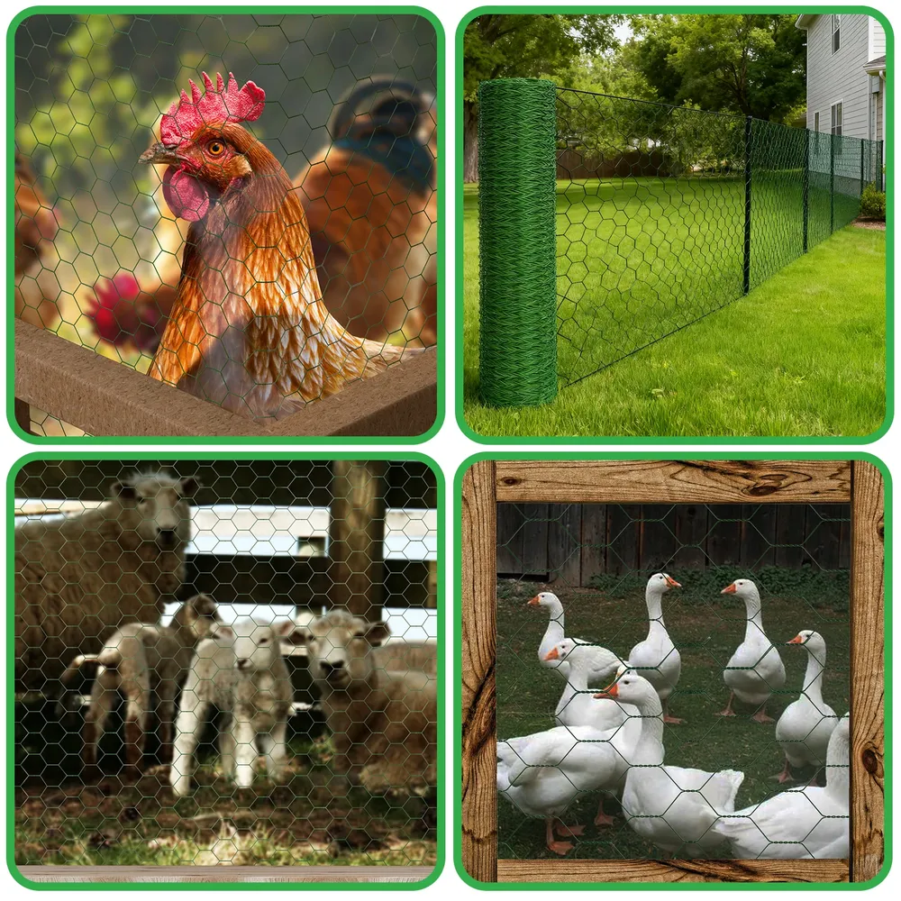 Grillage hexagonal PVC jardin et volaille 100 cm