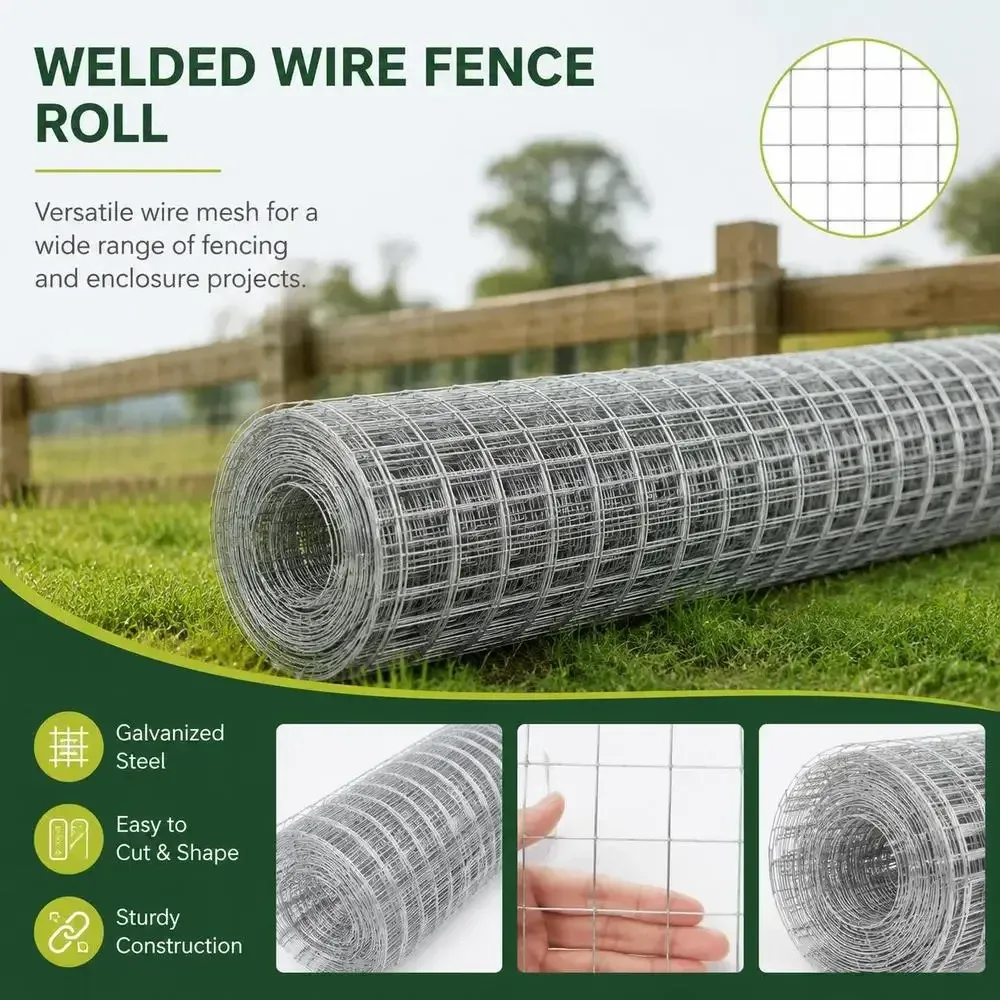 Grillage jardin volaille et plantes 25x1,5 m