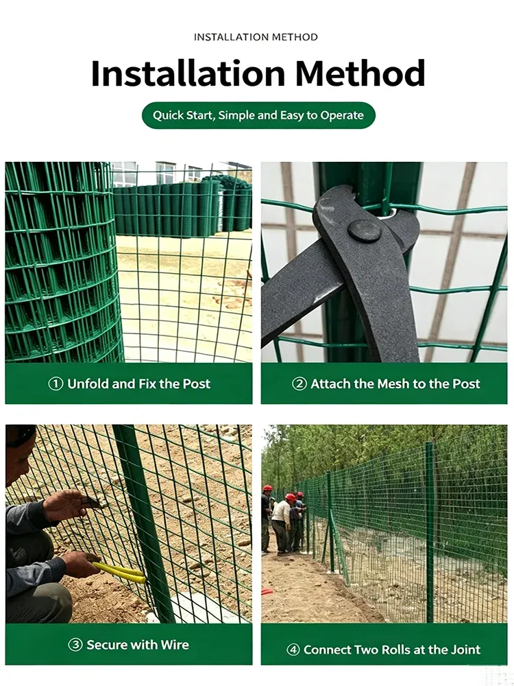 Grillage PVC jardin et poulailler vert