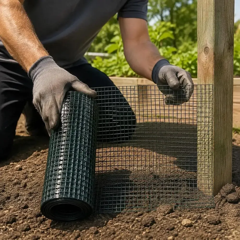 Grillage PVC jardin et volière 10x1 m