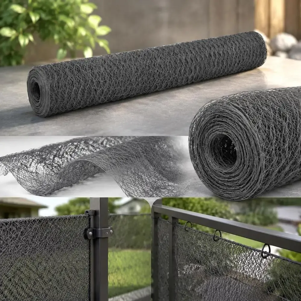 Grillage PVC jardin et volière 25x1,2 m